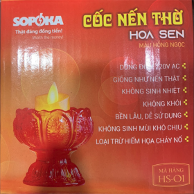 Cốc nến thờ hoa sen HS-01 SOPOKA